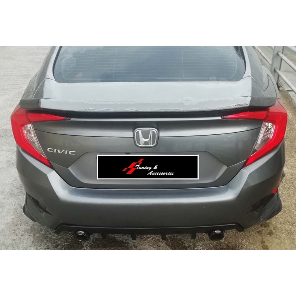 Civic FC5 RS Turbo Style Rear Trunk Spoiler Raw Surface ABS / 2016-2021