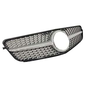 W204 Diamond Front Grille ABS / 2007-2011 (Piano Black)