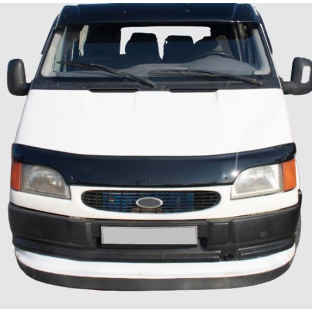 Transit Hood Guard Piano Black ABS / 1993-2002