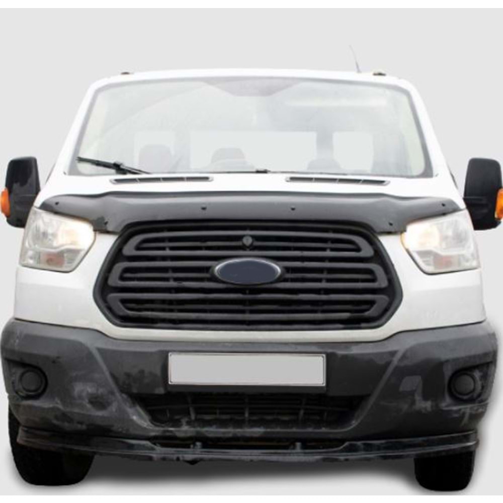 Transit Hood Guard Piano Black ABS / 2014-2019