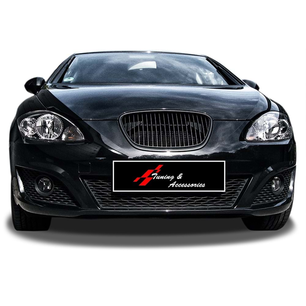 Leon Mk2 FL Sport Front Grille Without Logo Matte Black ABS / 2009-2012