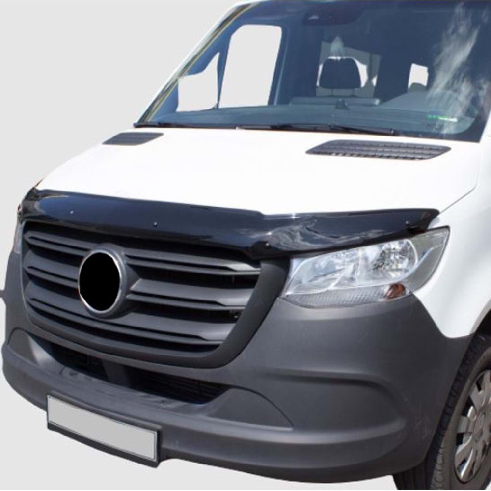 W907 Sprinter Hood Guard Piano Black ABS / 2018-up