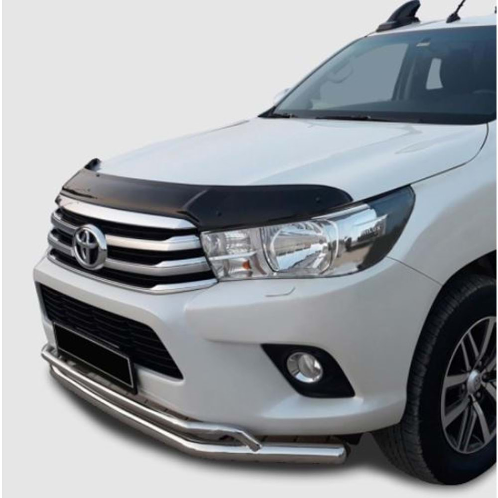 Hilux Hood Protector Piano Black ABS / 2015-up