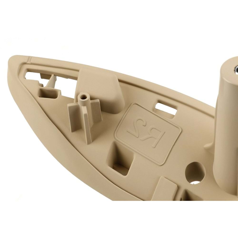 Inside Door Panel Pull Handle/Oem St., Rear/Left/Inside, Beige Surface/Softage, ABS