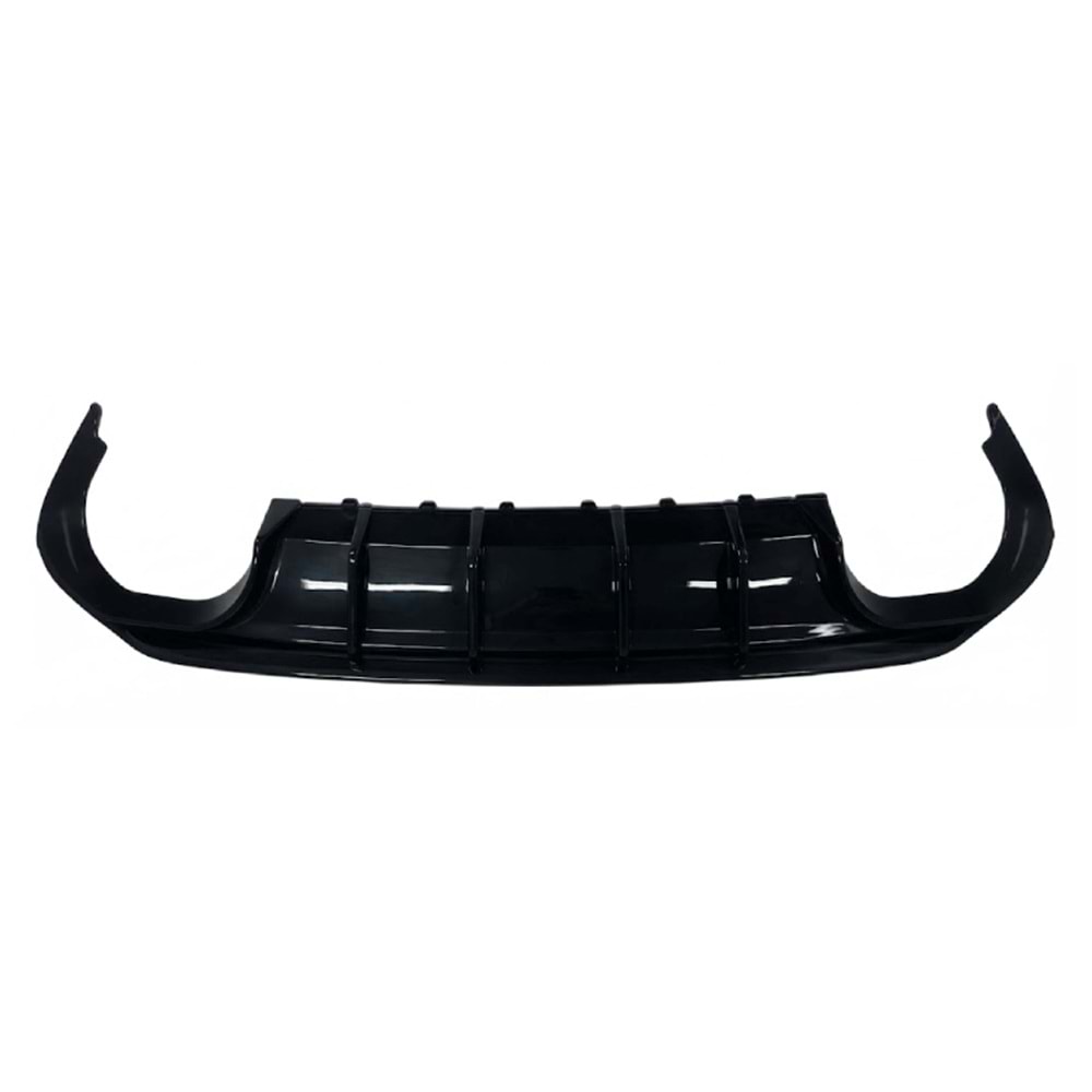 A3 8Y Sedan Rear Diffuser Left+Right Double Outputs Piano Black ABS / 2020-up