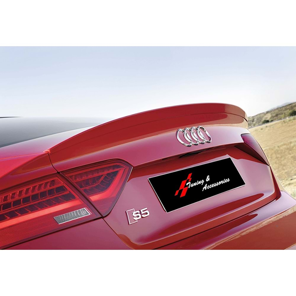 A5 B8 S5 Style Rear Trunk Spoiler Piano Black Vacuum Plastic / 2007-2016 (4 Doors)