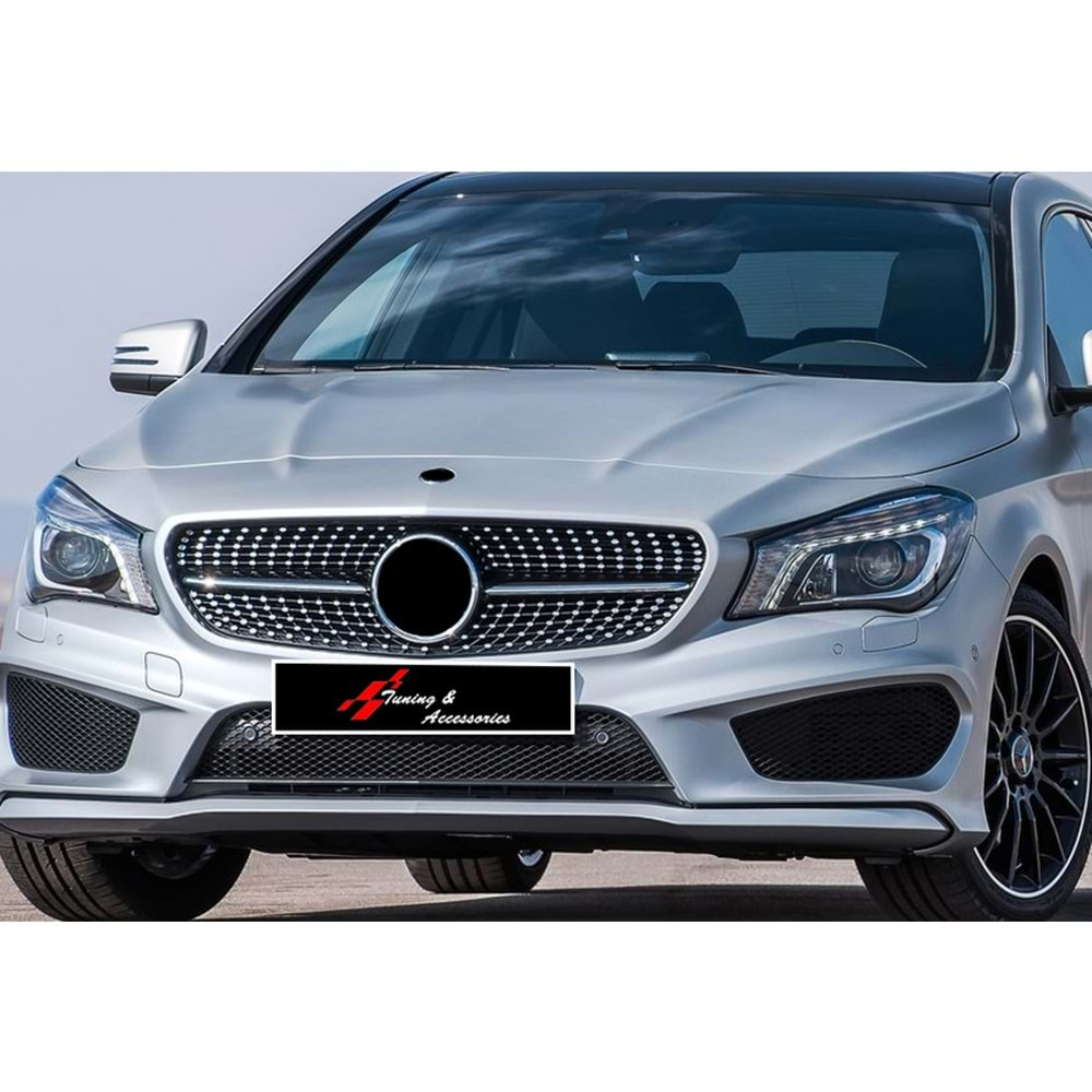 CLA C117 Diamond Front Grille ABS / 2016-2019 (Chrome + Piano Black)