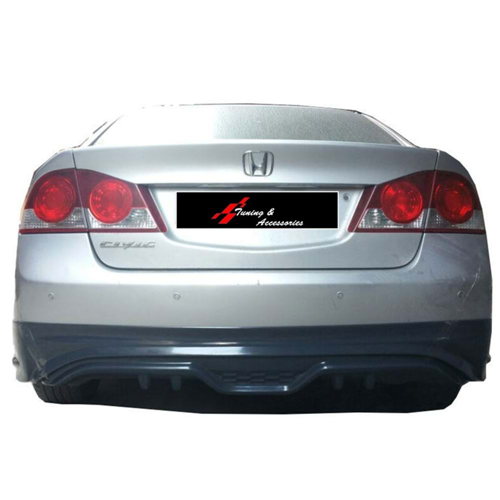 Civic FD6 Custom Rear Diffuser Raw Vacuum Plastic / 2006-2011