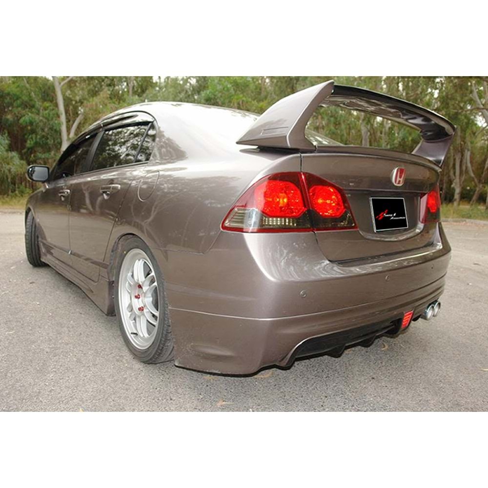 Civic FD6 Mugen RR Model Rear Bumper Lip Right Double Output Vacuum Plastic / 2006-2011