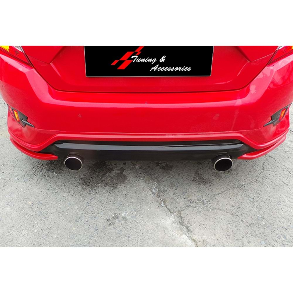 Civic FC5 Turbo Rear Diffuser Raw Vacuum Plastic / 2016-2021