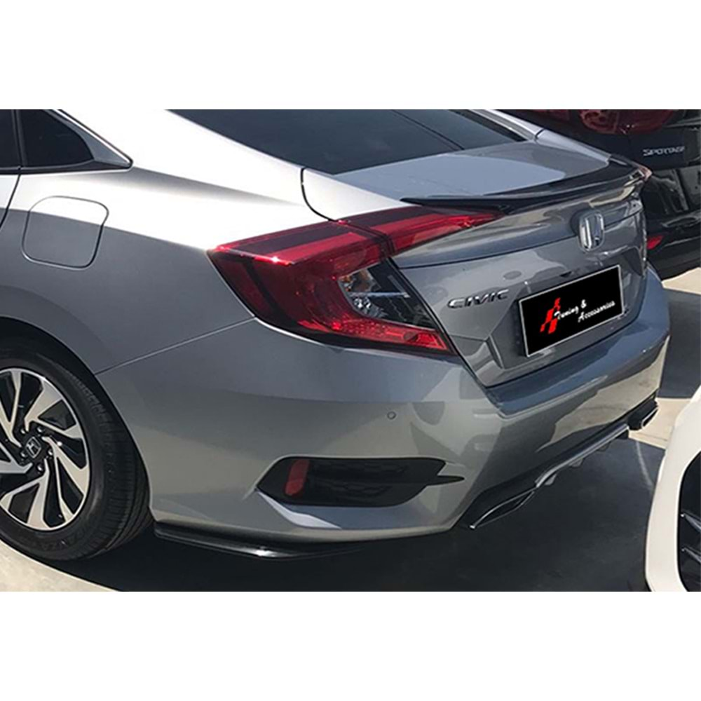 Civic FC5 Rear Flaps Matte Black ABS / 2016-2021