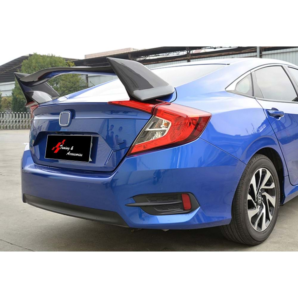 Civic FC5 Type R Style Rear Trunk Spoiler Raw ABS / 2016-2021 (3 Piece)