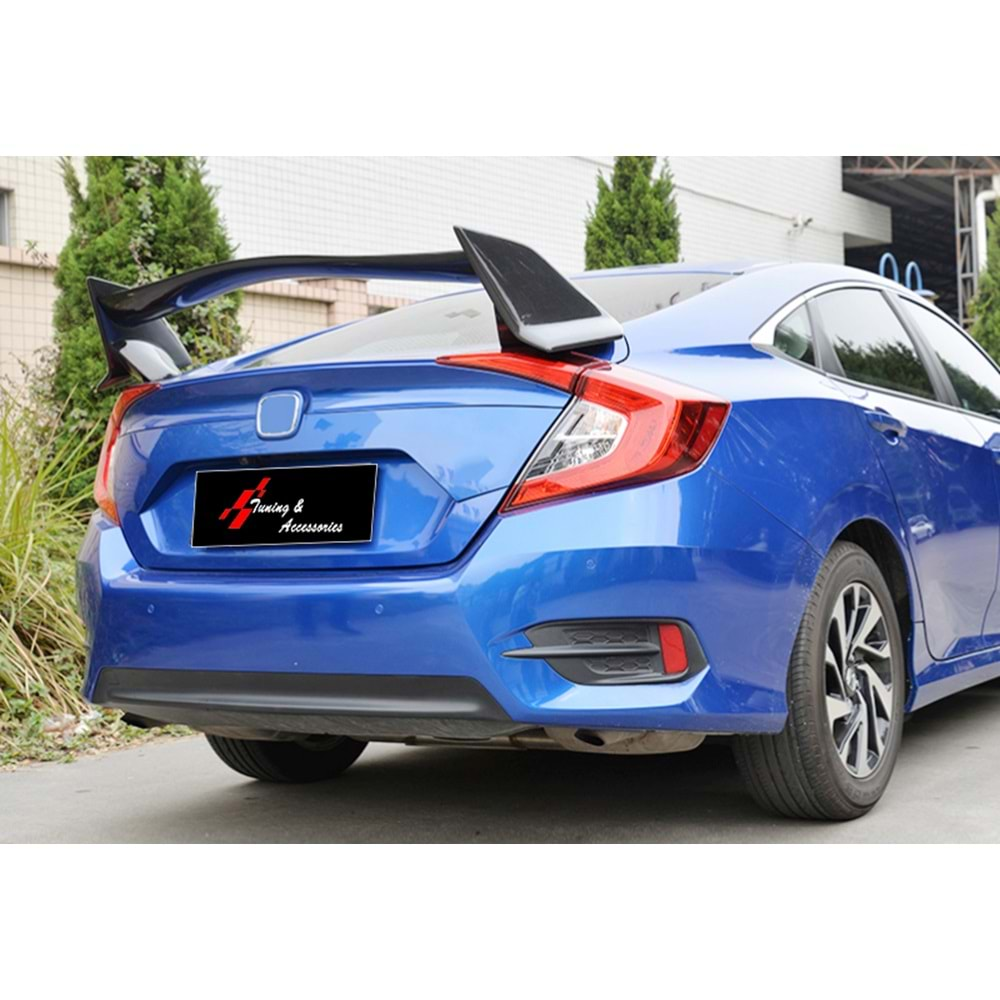 Civic FC5 Type R Style Rear Trunk Spoiler Raw ABS / 2016-2021 (3 Piece)