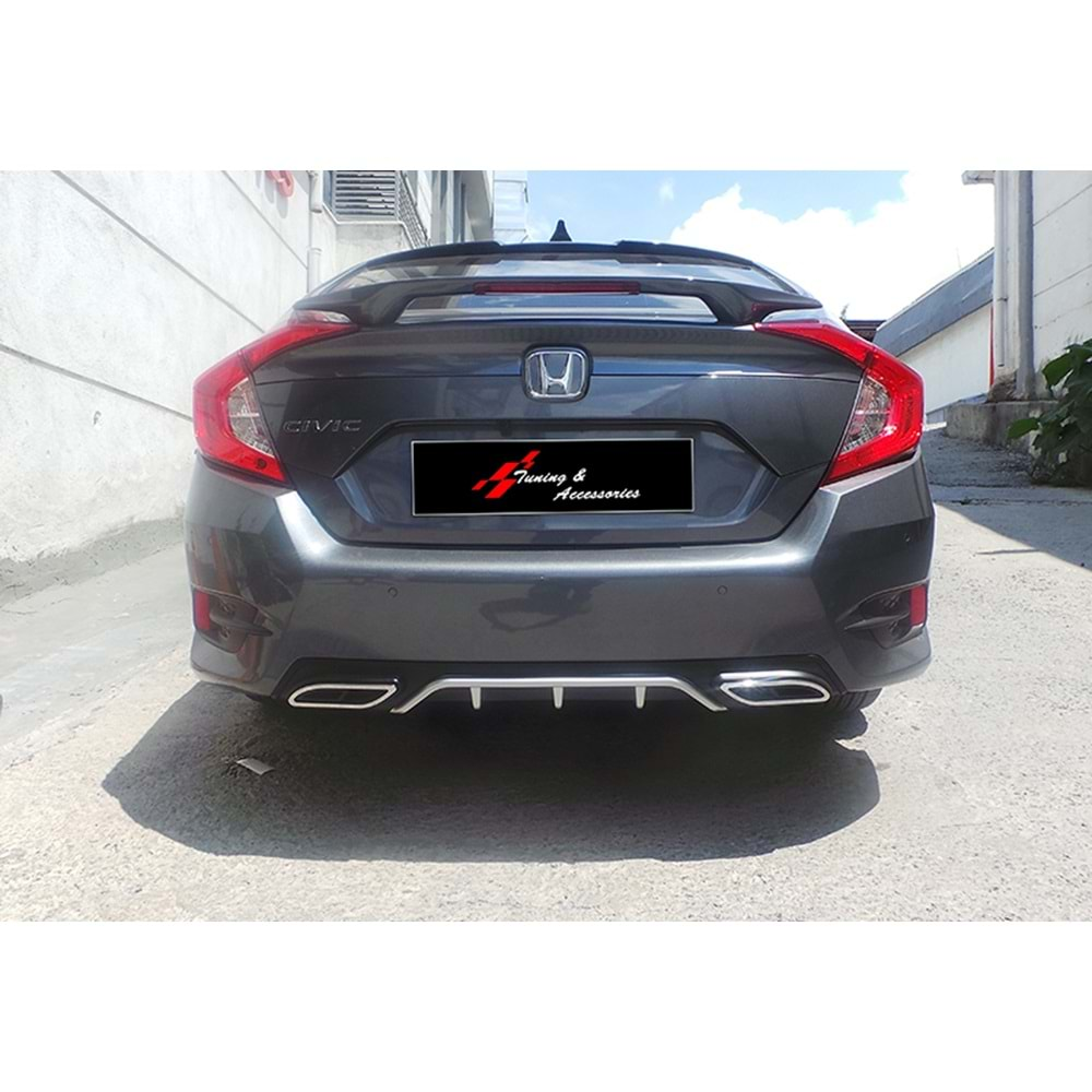 Civic FC5 OEM Rear Trunk Spoiler With LED Raw Surface ABS / 2016-2021