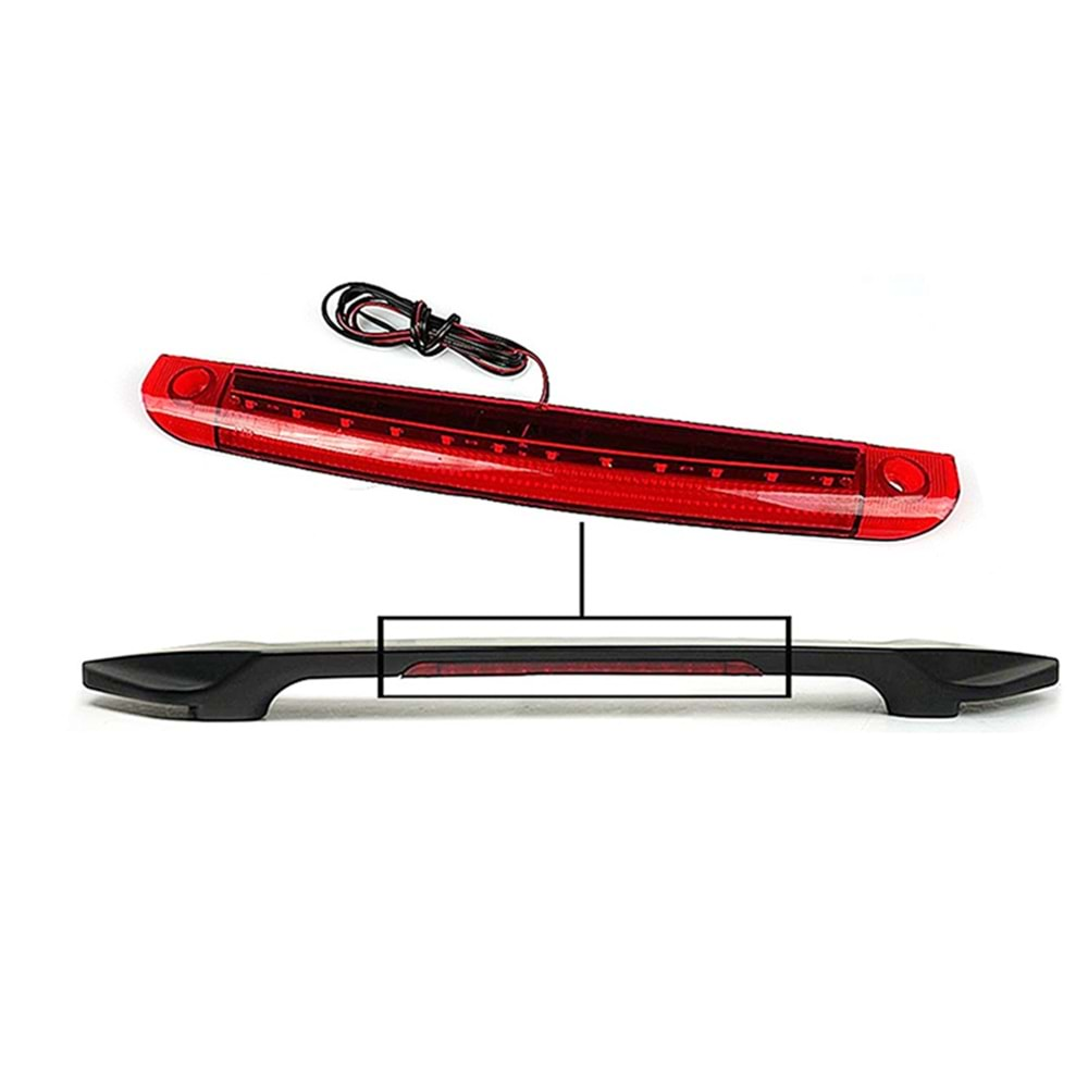 Civic FC5 OEM Rear Trunk Spoiler With LED Raw Surface ABS / 2016-2021