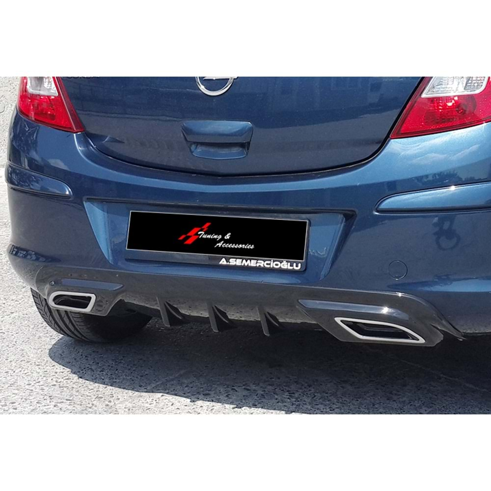 Corsa D Sport Diffuser Piano Black Vacuum Plastic / 2011-2014