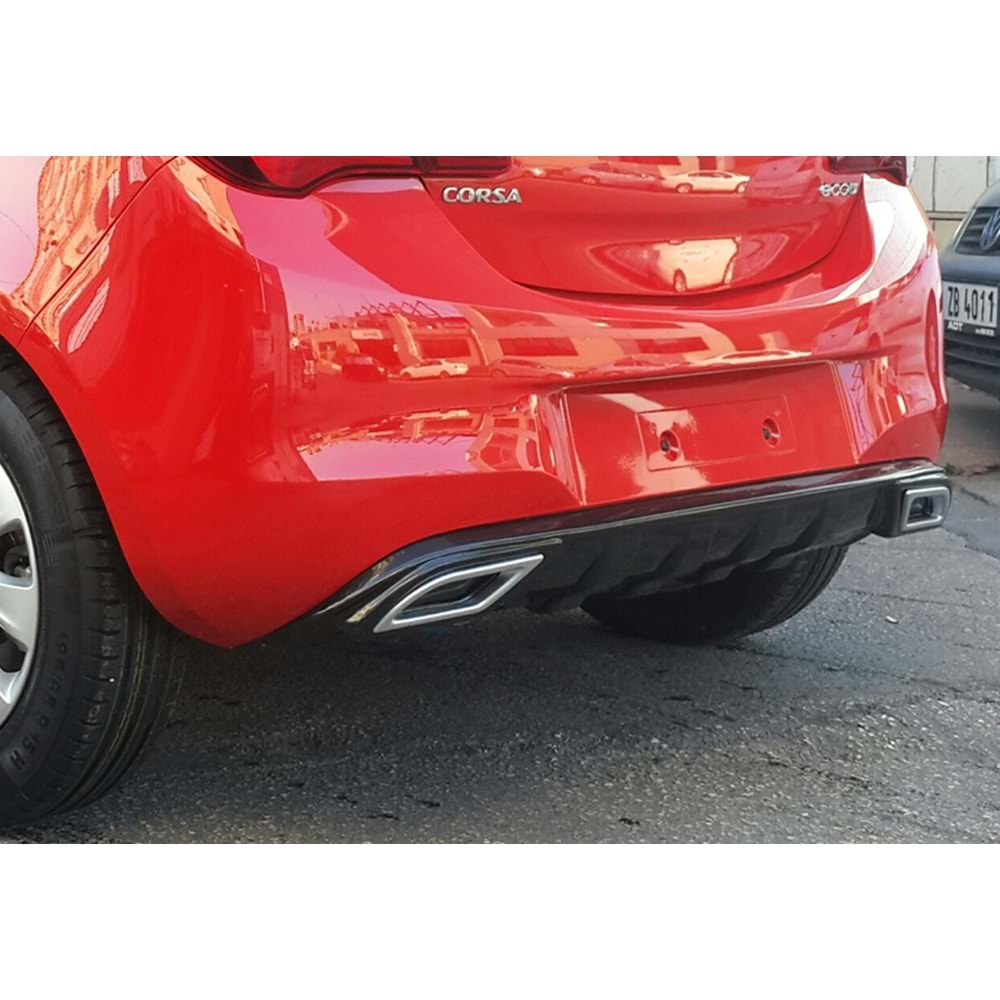 Corsa E Sport Diffuser Piano Black Vacuum Plastic / 2014-2019