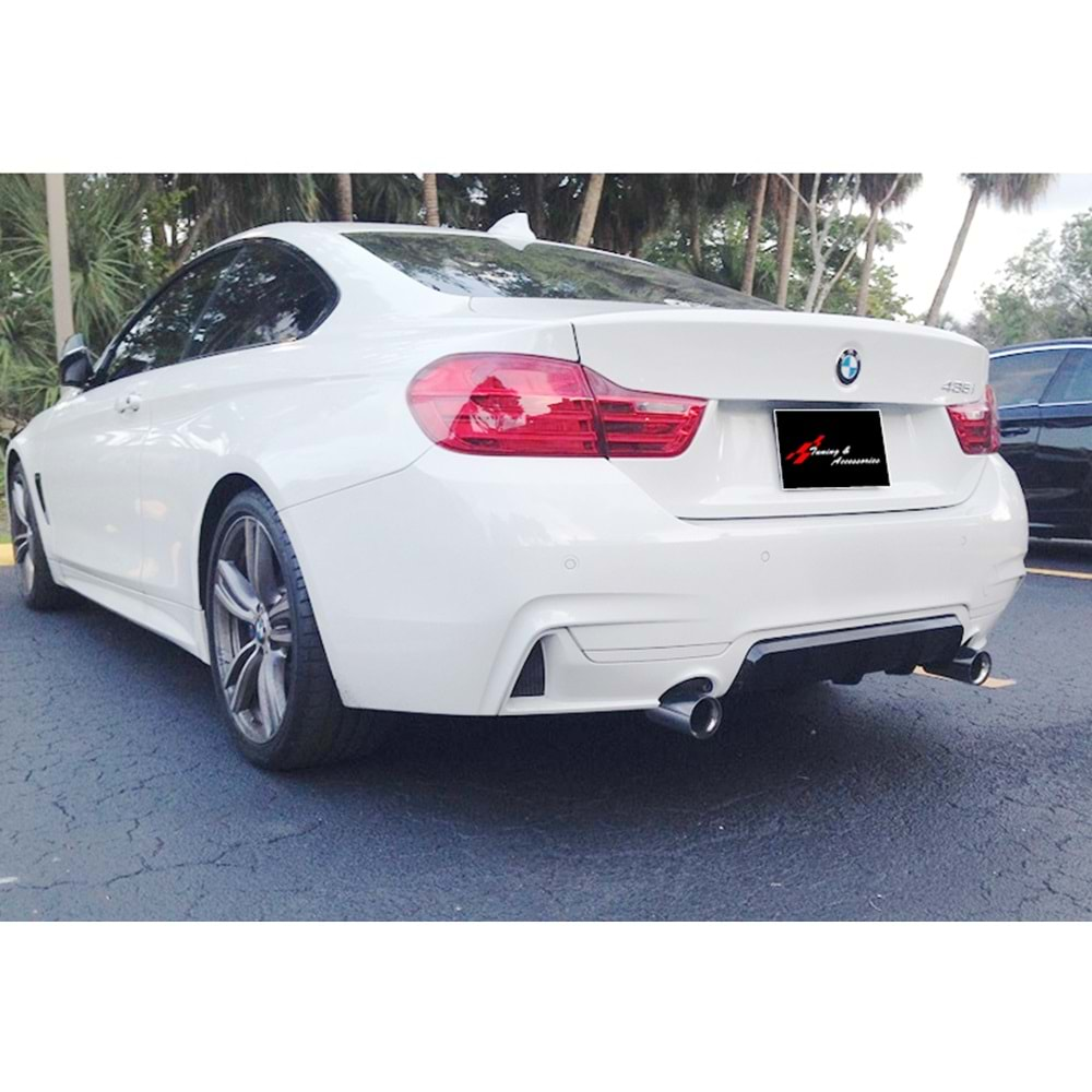 F32 F33 F36 M Performance Diffuser Matte Black ABS / 2014-2020 (R+L Single Output)