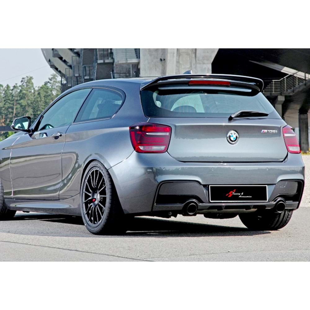 F20 M Performance Rear Diffuser Left+Right Single Output Matte Black ABS / 2011-2014