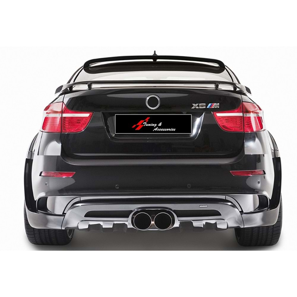 E71 X6 Hamman Style Rear Roof Spoiler Raw Surface ABS / 2008-2014