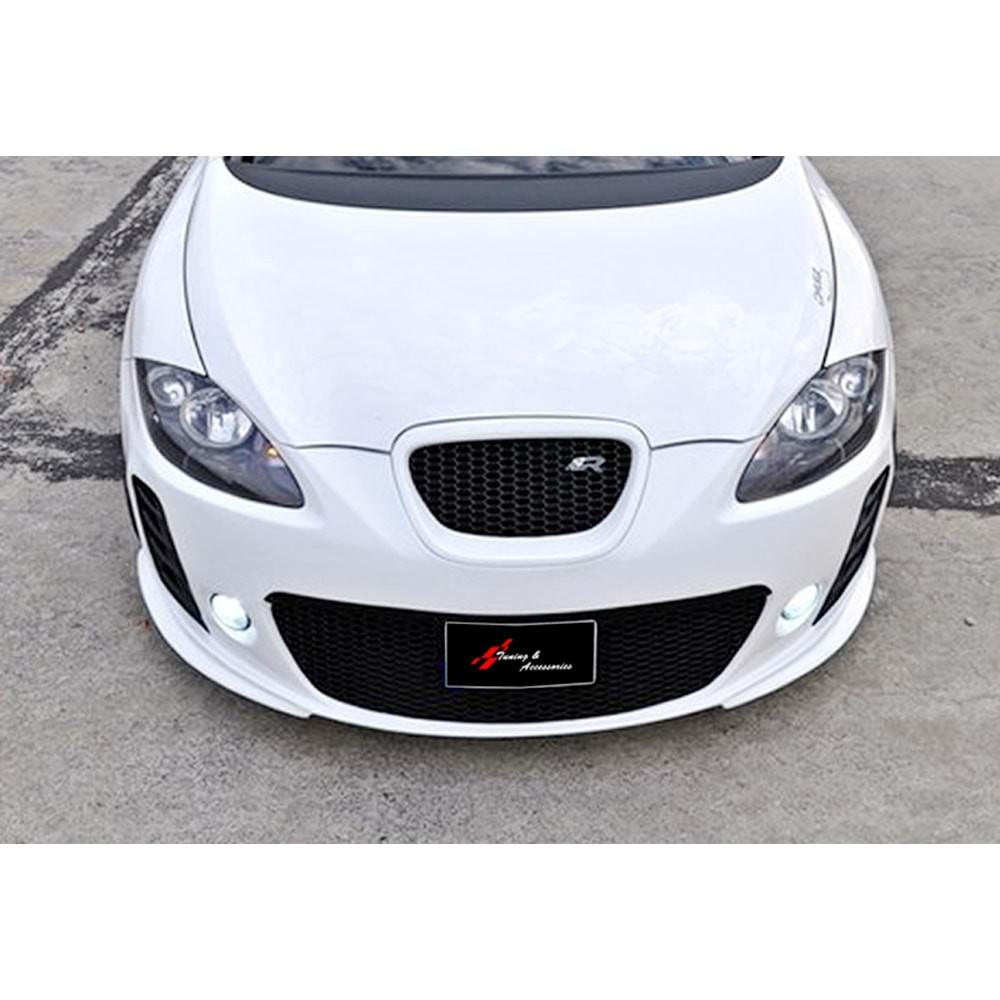 Leon Mk2 Cupra Front Bumper + Front Grille Primer Painted Fiberglass / 2005-2012