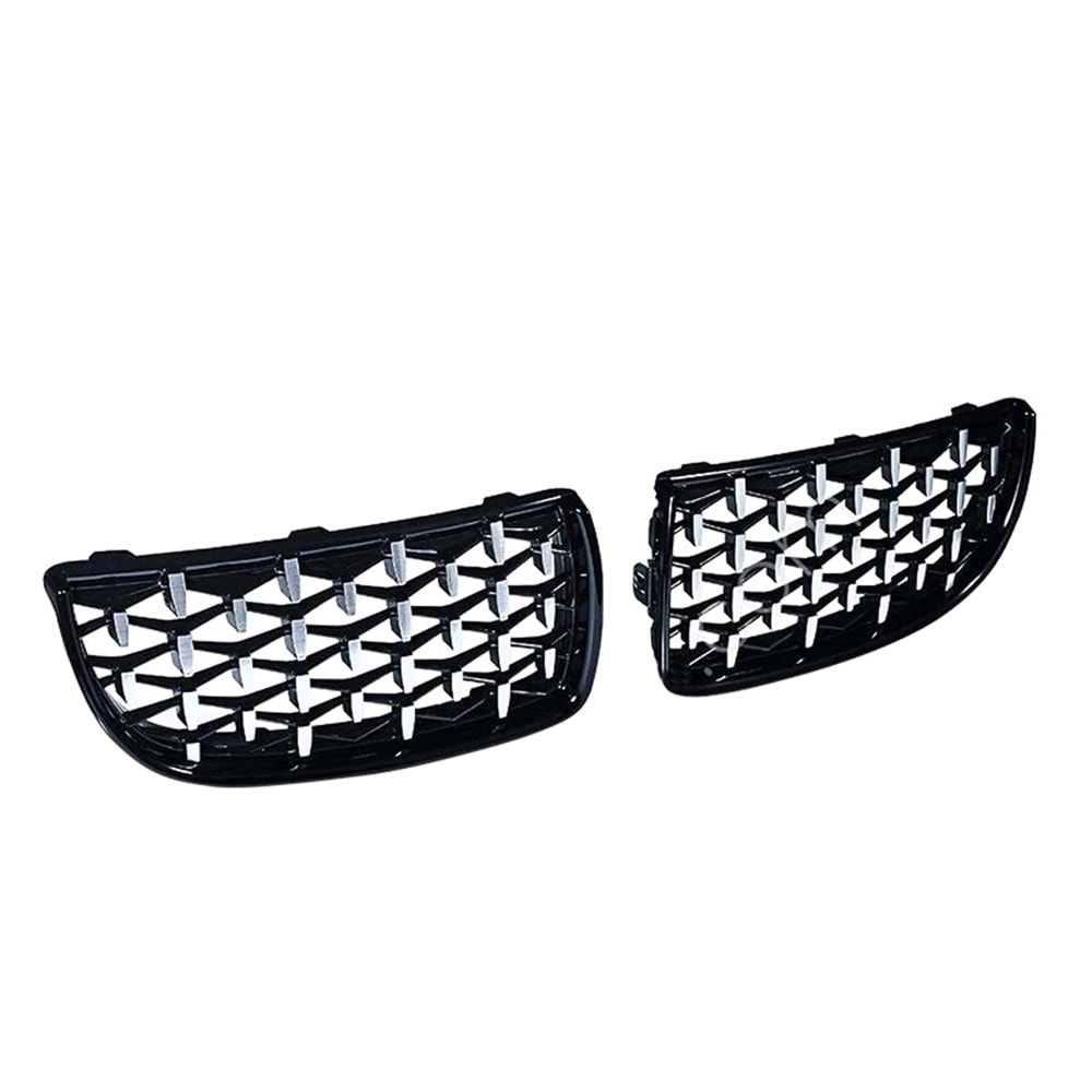 E90 LCI Diamond Front Grill P.Black Frame + Choromium inside ABS / 2008-2011