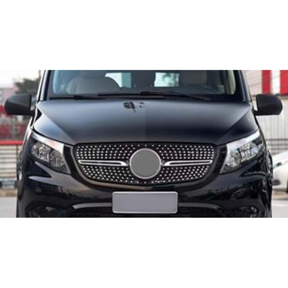 Vito W447 Diamond Front Grille ABS / 2014-up (Piano Black)