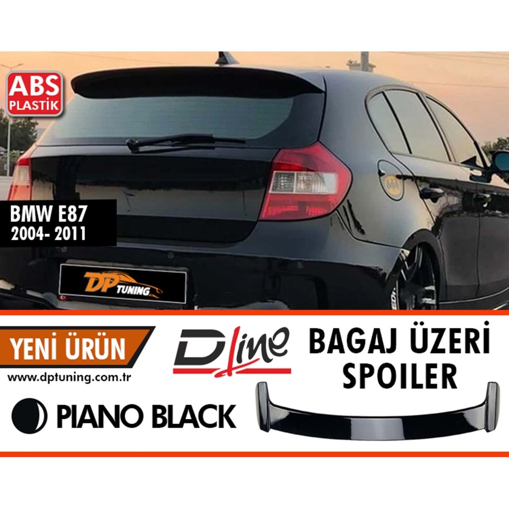 E81 E87 Spoiler Piano Black ABS / 2004-2011