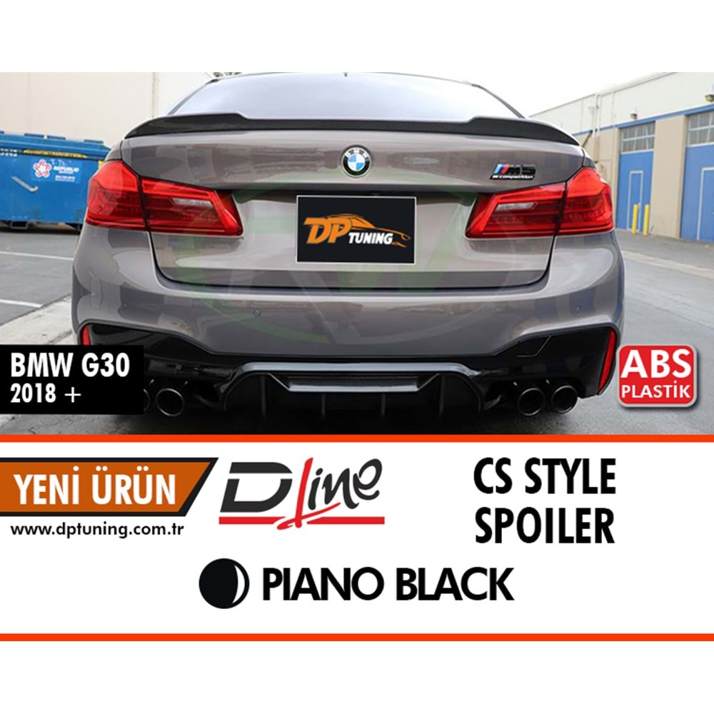 G30 CS Style Rear Spoiler Piano Black ABS / 2017 After