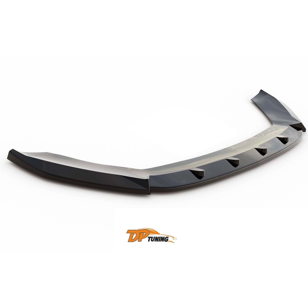 Leon Mk3 Max V1 Front Lip Piano Black Vacuum Plastic / 2012-2016