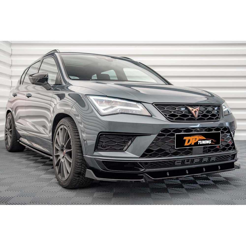 Cupra Ateca Max V1 Front Lip Piano Black Vacuum Plastic / 2021 - up