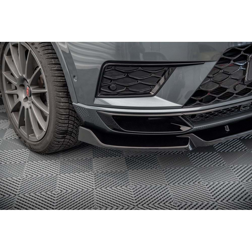 Cupra Ateca Max V1 Front Lip Piano Black Vacuum Plastic / 2021 - up