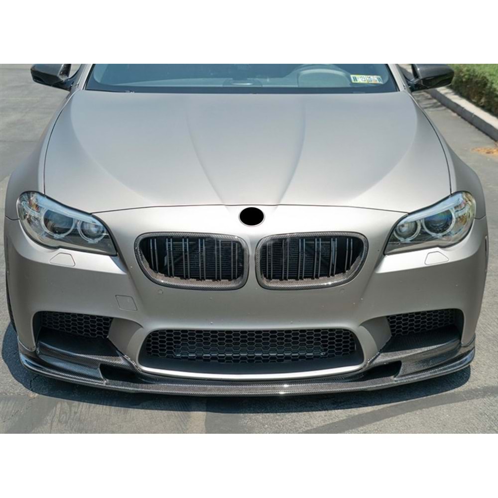 F10 M5 Front Lip Piano Black Vacuum Plastic / 2010-2017