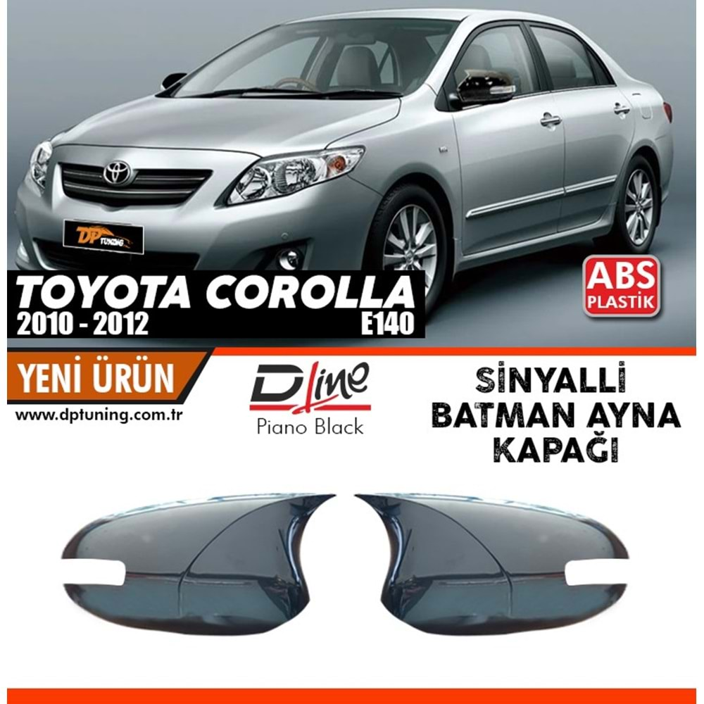 Corolla E140 FL Batman Mirror Cover Piano Black Mirror Cover / 2010 - 2012 (With Signal Mirror)