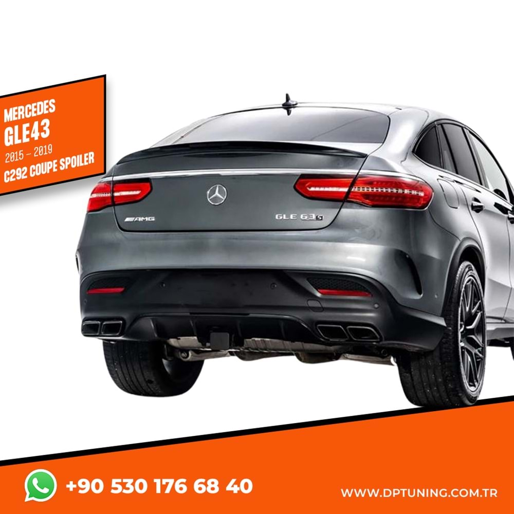 GLE43 C292 Coupe Rear Spoiler Piano Black ABS / 2015-2019