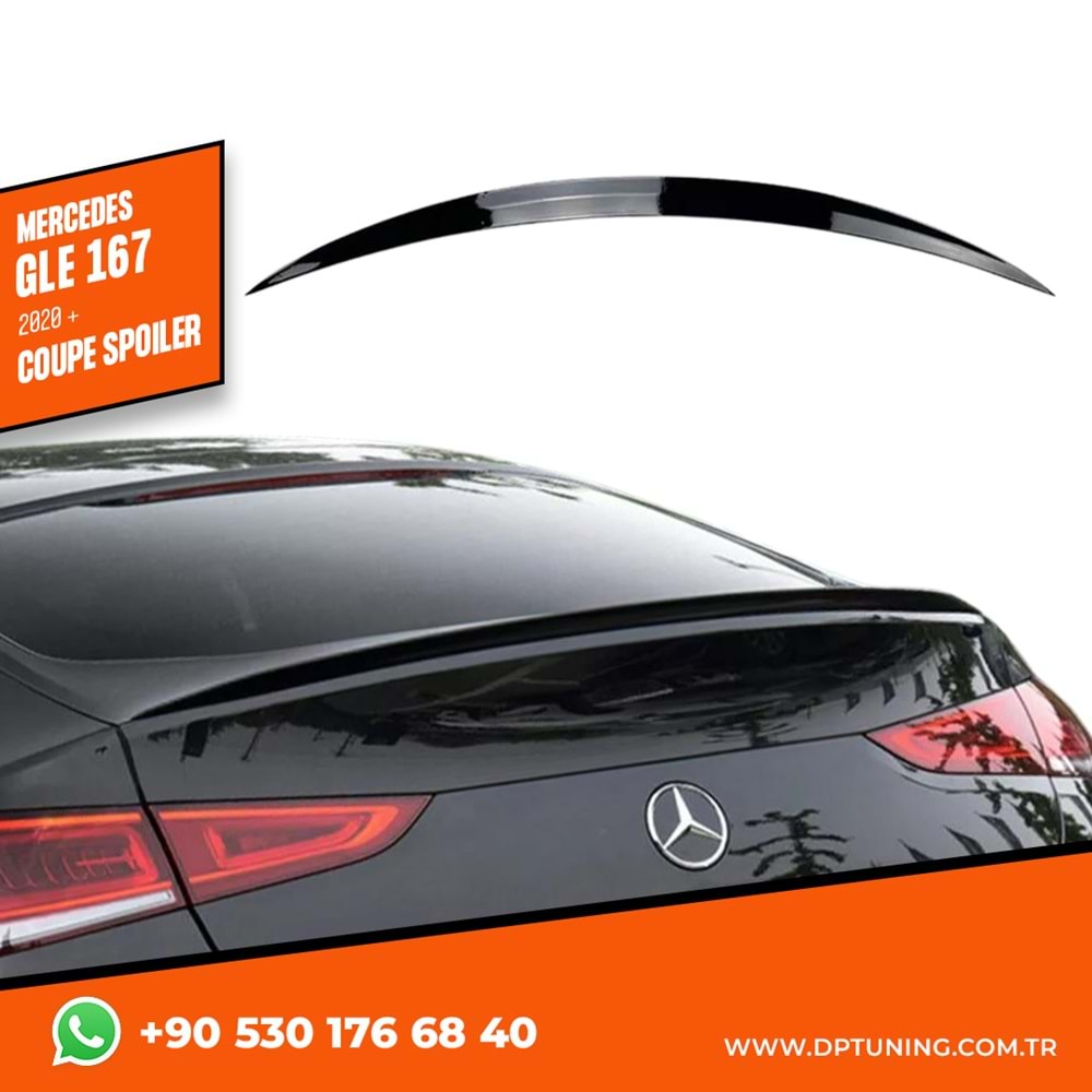 GLE167 C167 Coupe Rear Spoiler Piano Black ABS / 2020 After