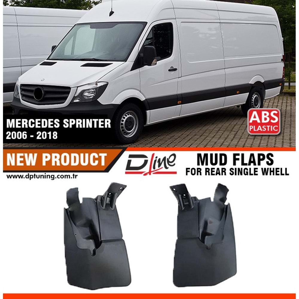 W906 Sprinter Mud Rear Flaps / 2006-2018 (Rear Single Wheel)