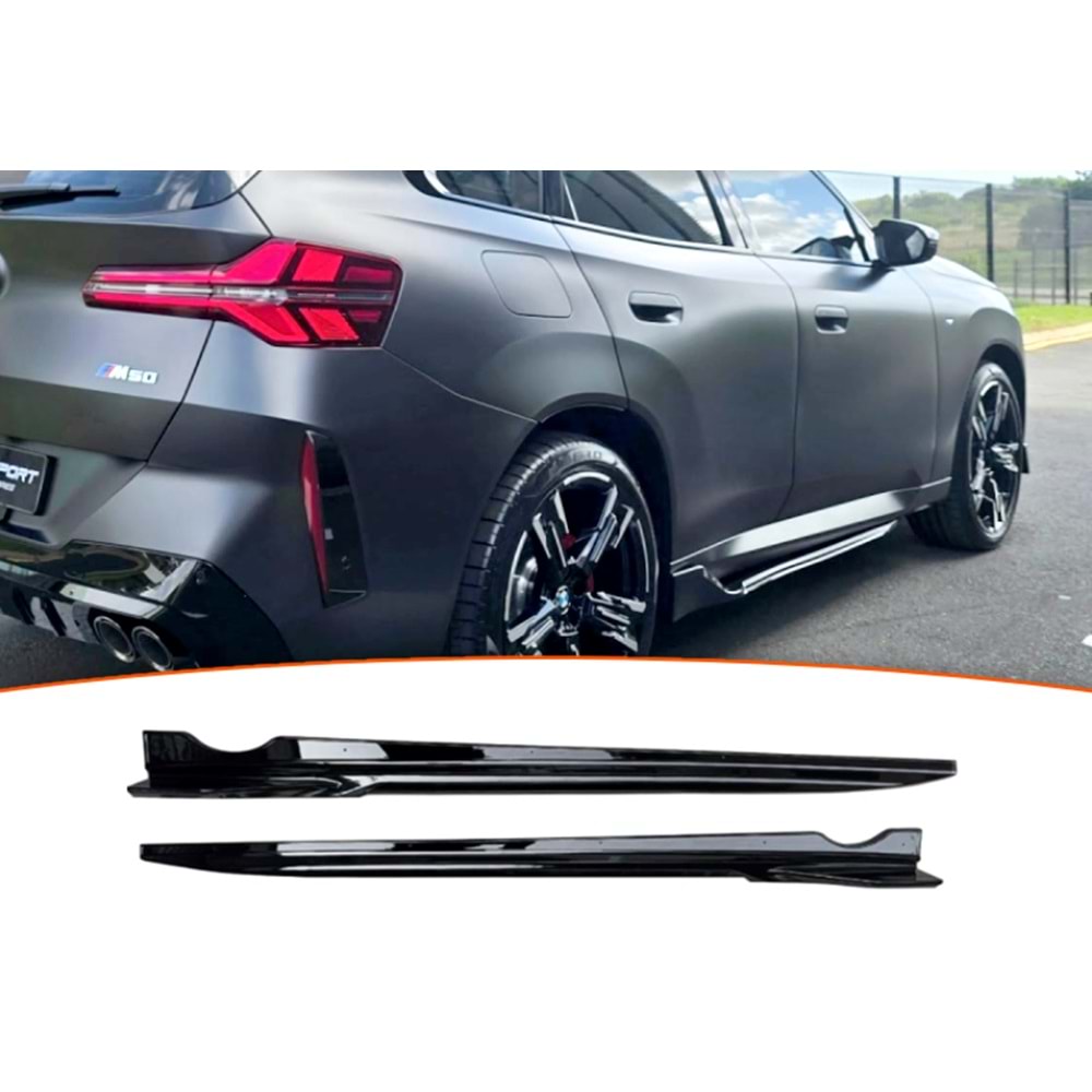 G45 Side Skirts Lower Lip Piano Black ABS / 2024 - up