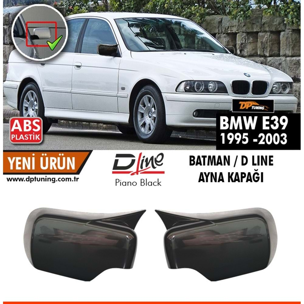 E39 Batman Mirror Cover Piano Black / 1995-2003