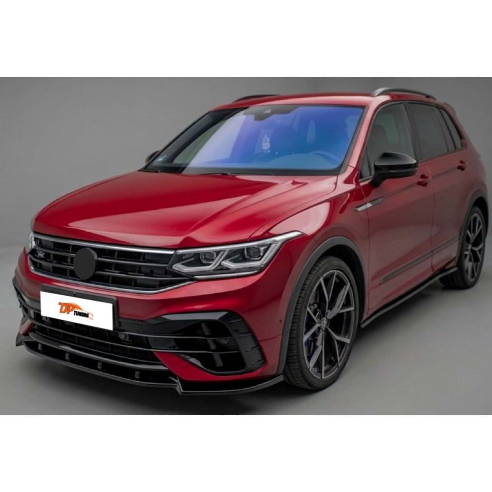 Tiguan MK2 Facelift R-Line Front Lip Piano Black Vacuum / 2020-2024