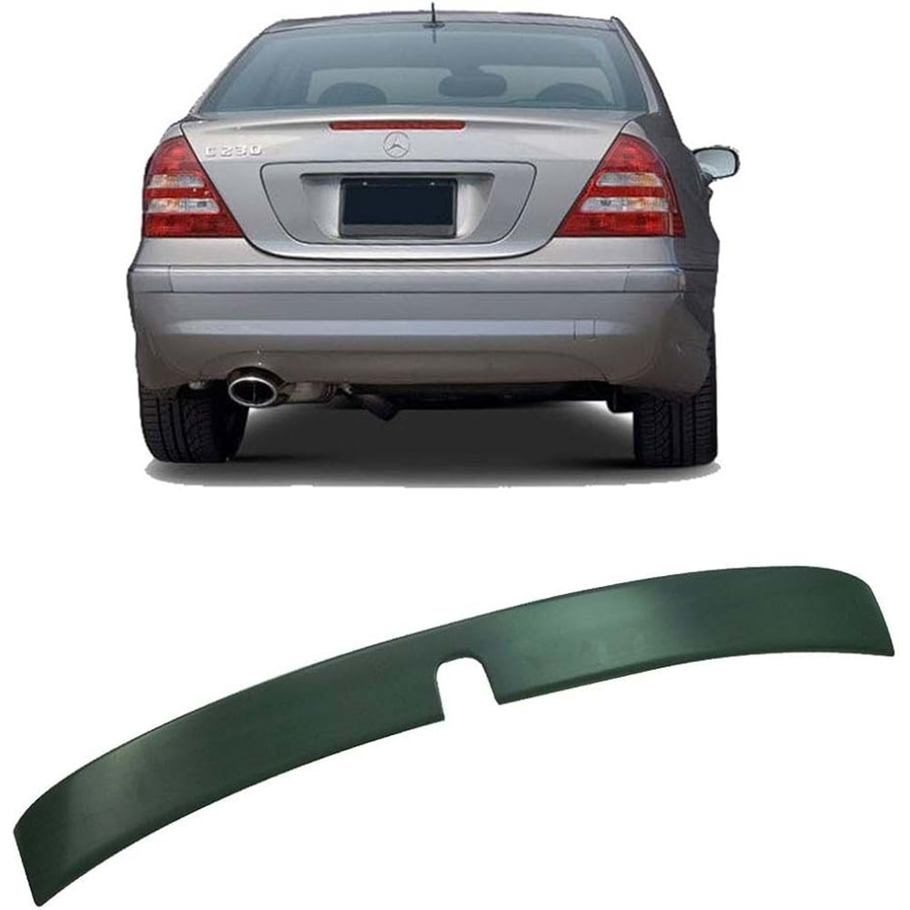 W203 AMG Style Roof Spoiler Piano Black ABS / 2000-2011