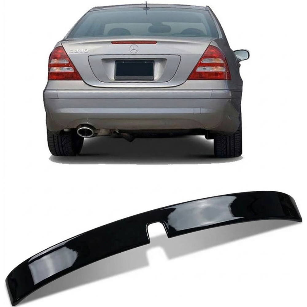 W203 AMG Style Roof Spoiler Piano Black ABS / 2000-2011
