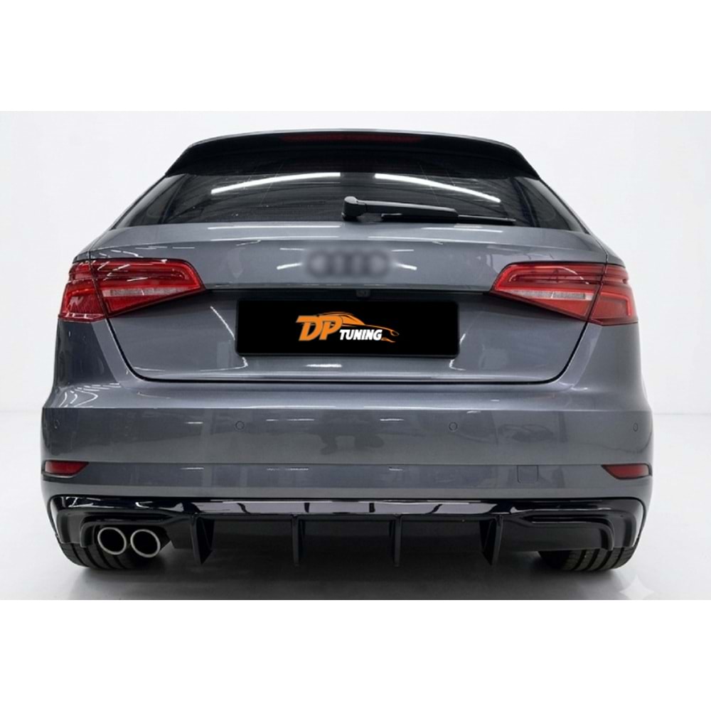 A3 8V Facelift Max Rear Diffuser Piano Black Vacuum / 2016 - 2020