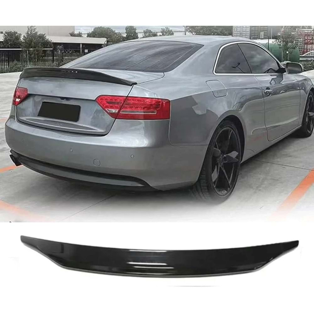 A5 B8 Caractere Trunk Spoiler Piano Black ABS / 2009-2016 (Coupe)