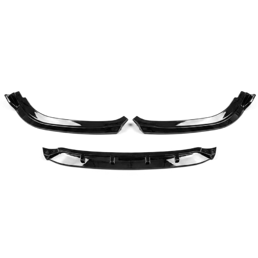G30 Standard Bumper Front Lip Piano Black Vacuum / 2017-2020 (3 Pieces)