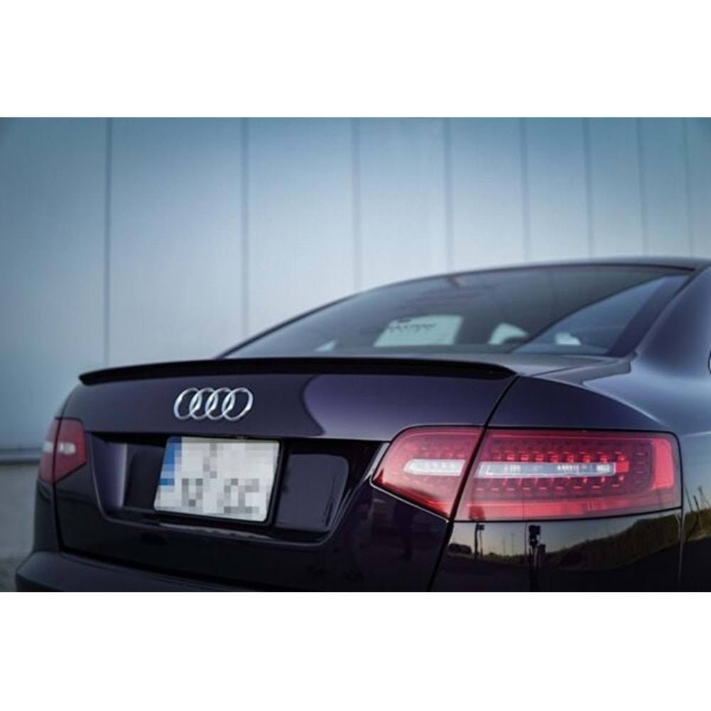 A6 C6 Rear Trunk Spoiler Piano Black ABS / 2004-2011