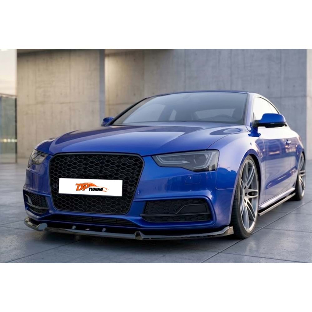 A5 8T Facelift S5 / S-Line V3 Front Lip Piano Black Vacuum / 2011-2016
