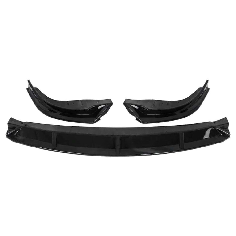 F10 Standard Bumper Front Lip Piano Black ABS / 2010-2013 (3 Pieces)