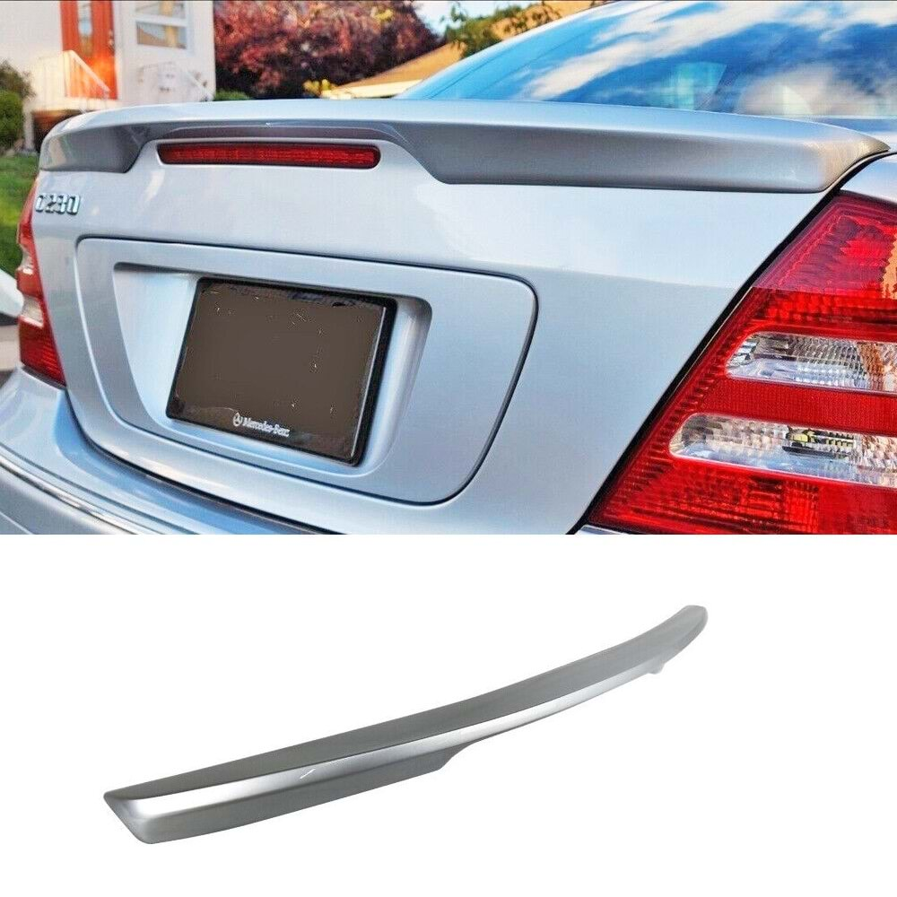 W203 Rear Trunk Spoiler Piano Black ABS / 2000-2011