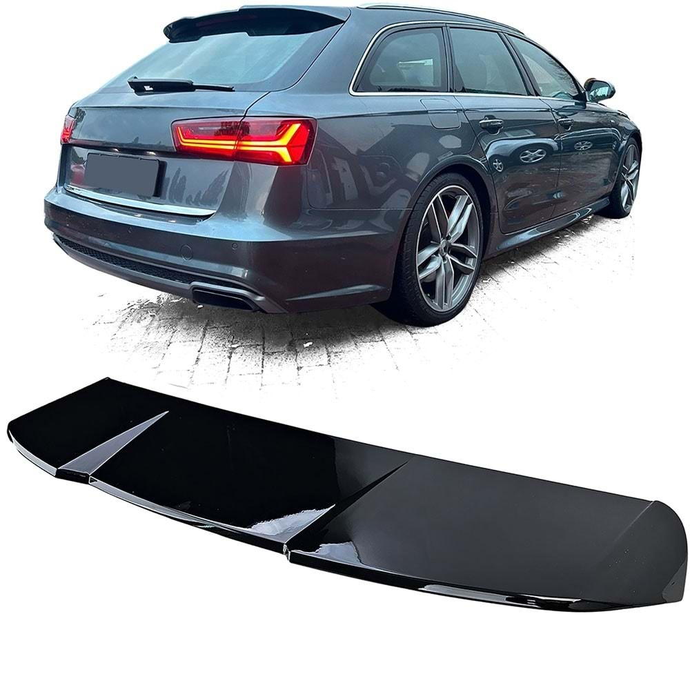 A6 Avant C7 Rear Spoiler Piano Black ABS / 2011-2018